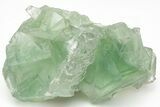 Green Cubic Fluorite Crystals with Phantoms - China #216311-2